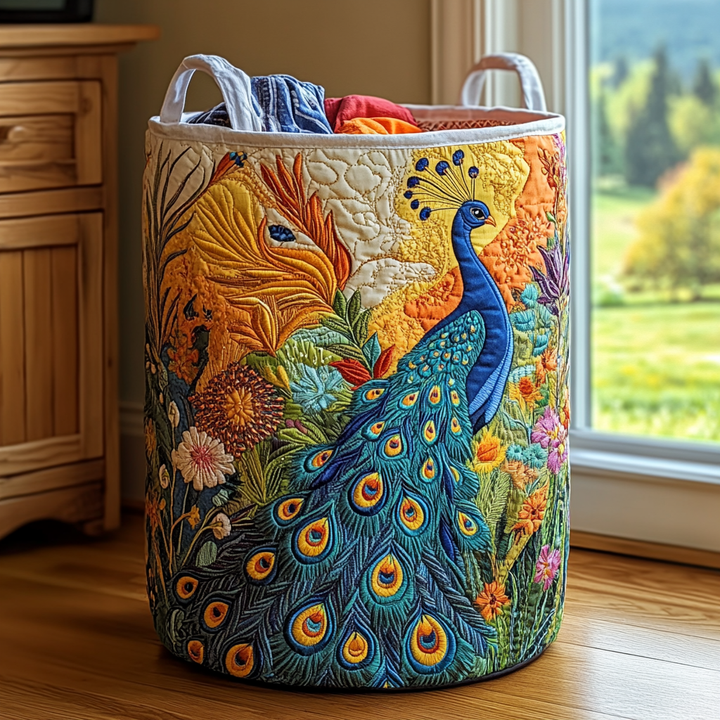 Cesta de Ropa Acolchada Peacock Glory