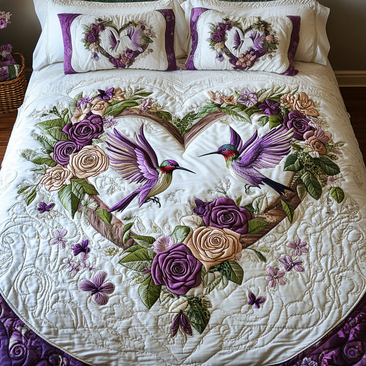 Juego de Ropa de Cama Acolchada Hummingbird