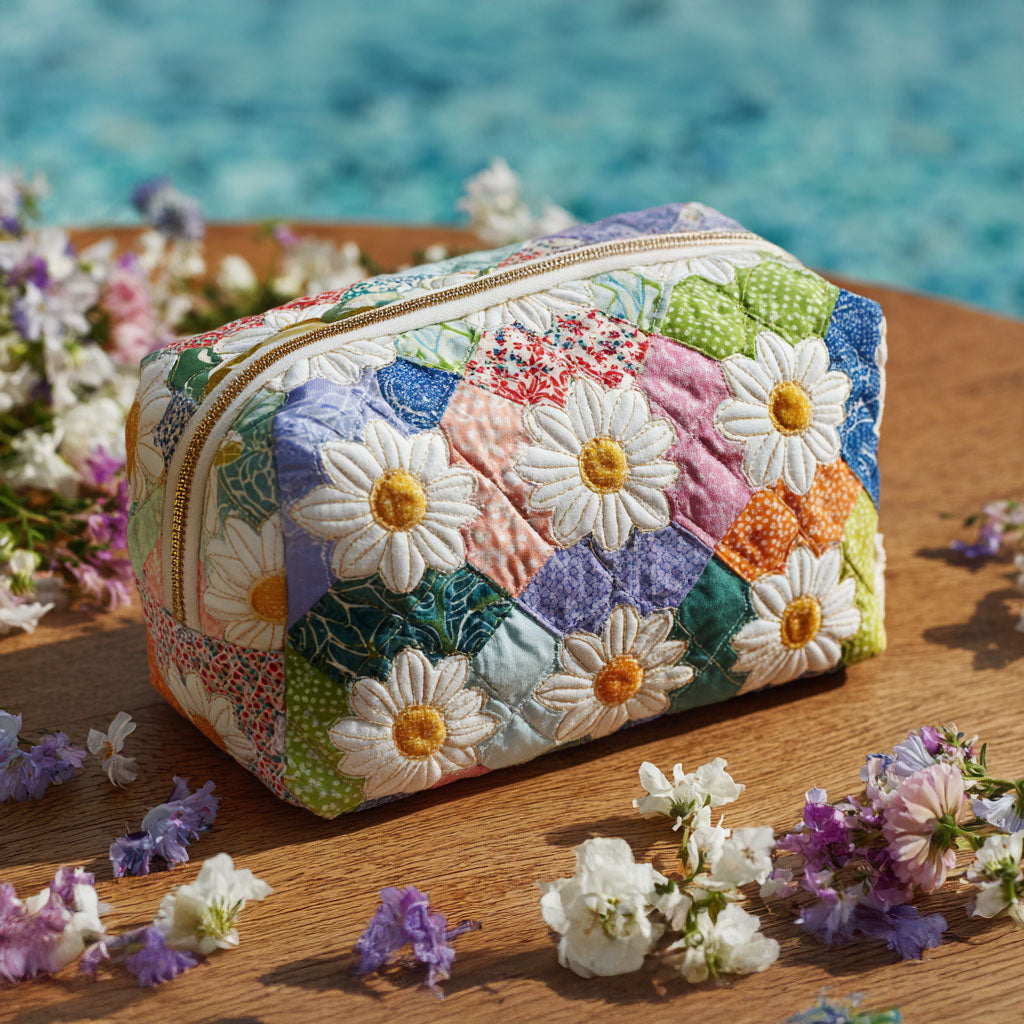 Bolsa de Maquillaje Acolchada Petal Path