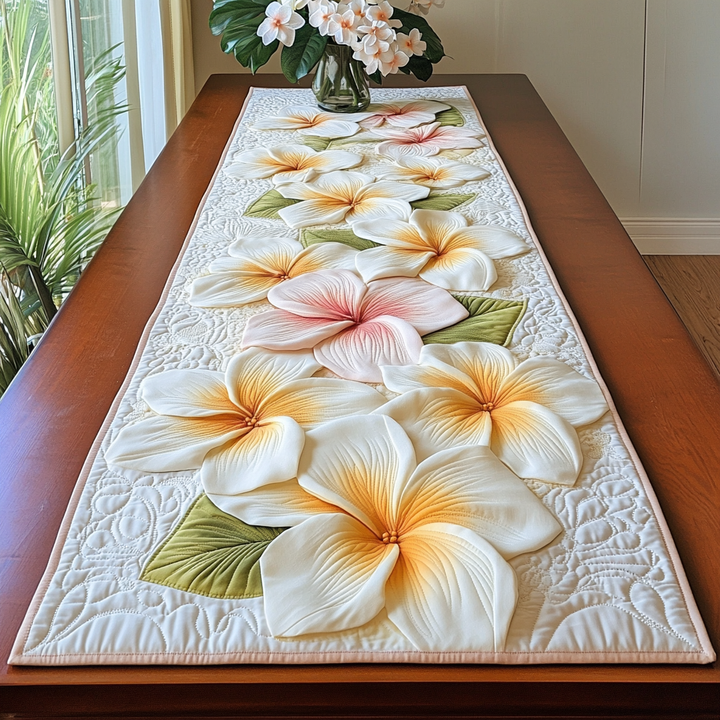 Caminito de Mesa Acolchado Plumeria Dream