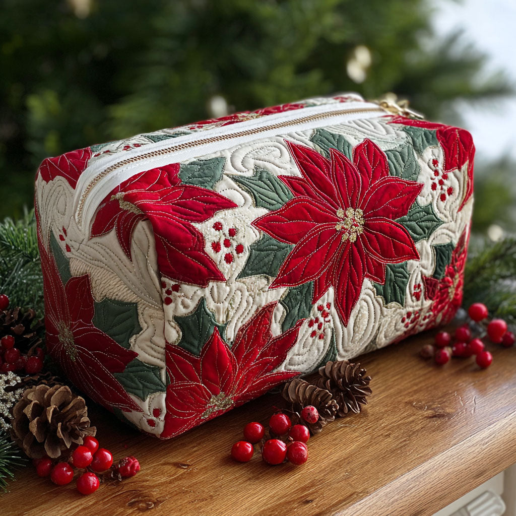 Bolsa de Maquillaje Acolchada de Nochebuena
