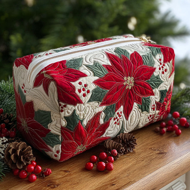 Bolsa de Maquillaje Acolchada de Nochebuena
