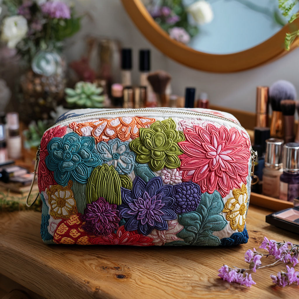 Bolsa de Maquillaje Acolchada Prickly Garden