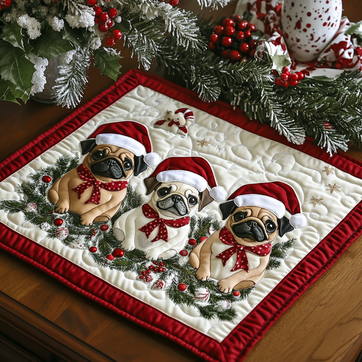 Alfombrilla de Mesa Acolchada con Espíritu de Pug