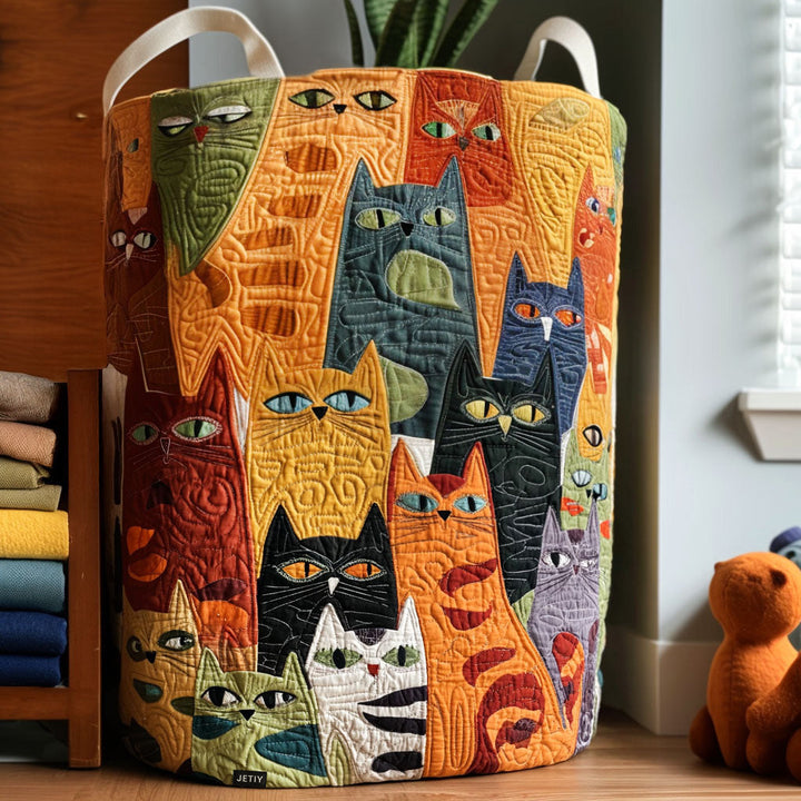 Cesta de Ropa Acolchada Purrfect Posse