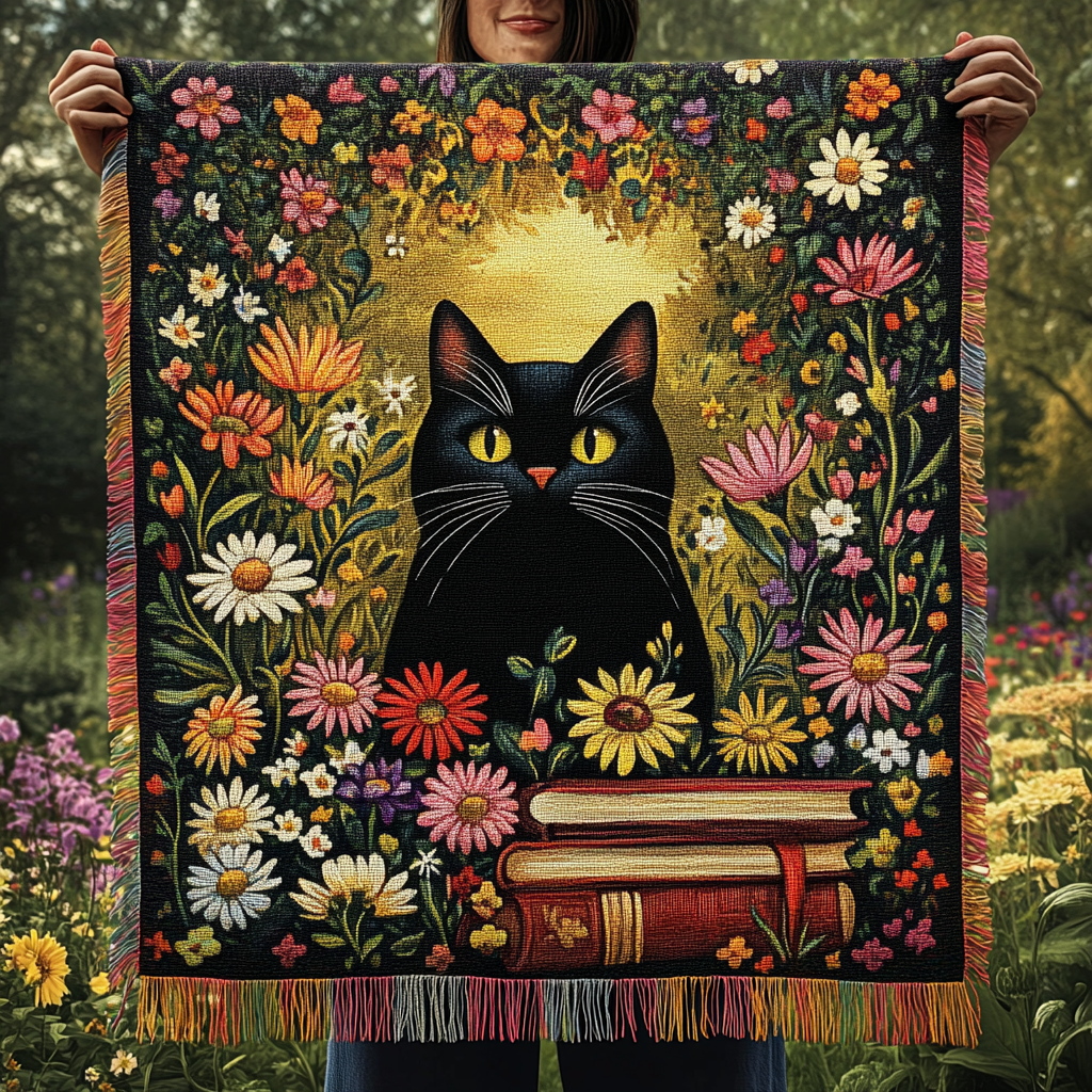 Manta Tejida Purrfectamente Misteriosa