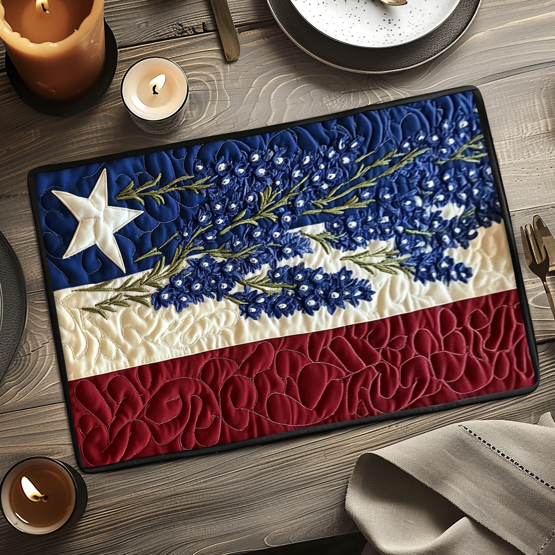 Mantelito Acolchado con Diseño de Banderas