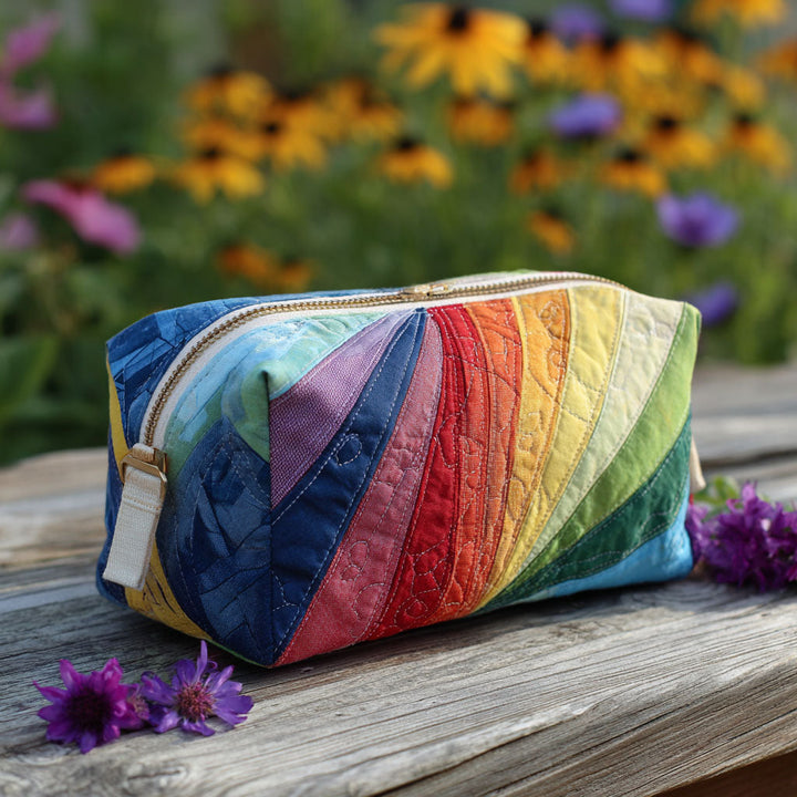 Bolso de Maquillaje Acolchado Arcoíris
