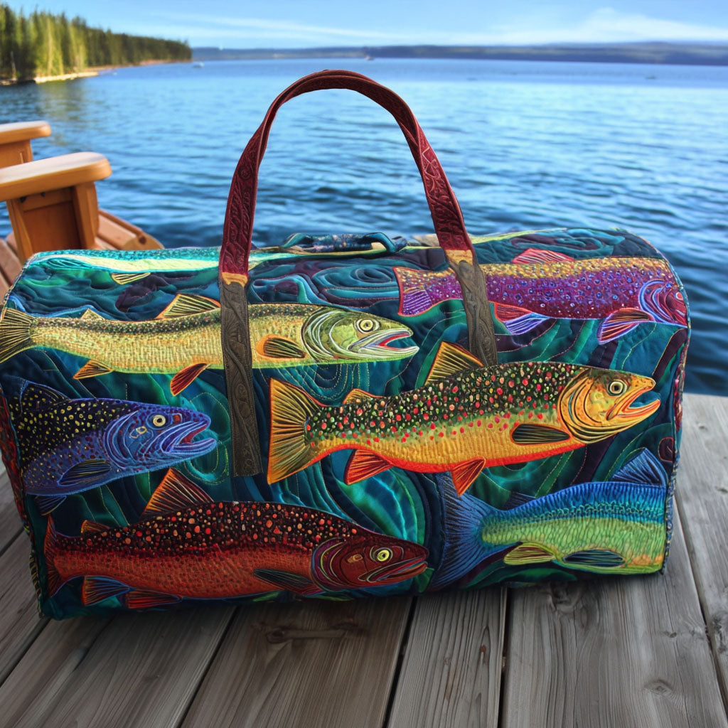 Bolsa de viaje acolchada de trucha arcoíris