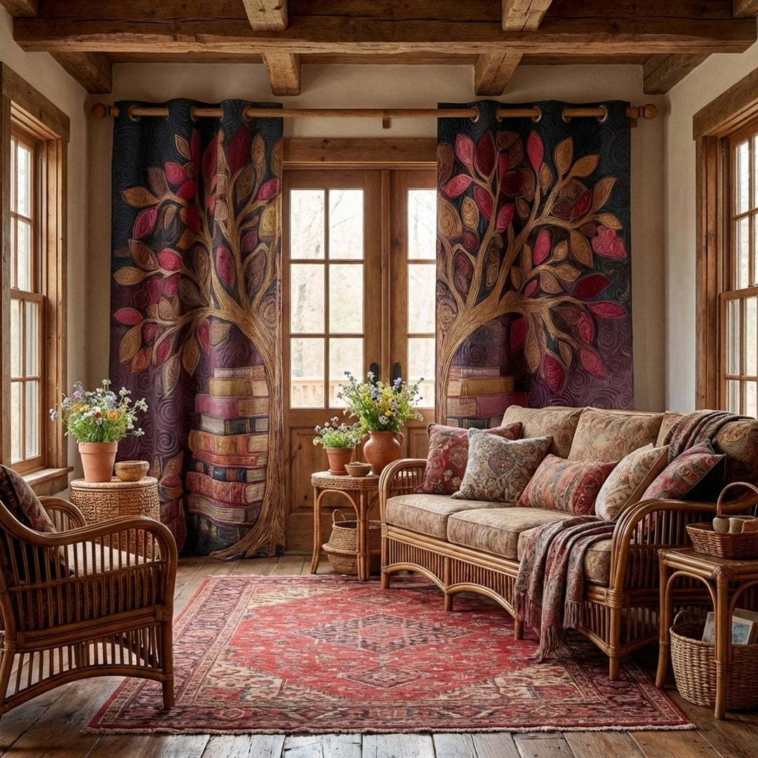 Cortinas Acolchadas para Rincón de Lectura