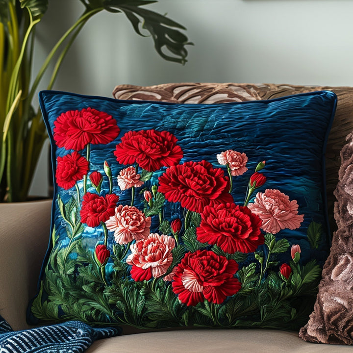 Funda de Almohada de Ropa de Cama Acolchada con Pétalos Rojos de Heartland