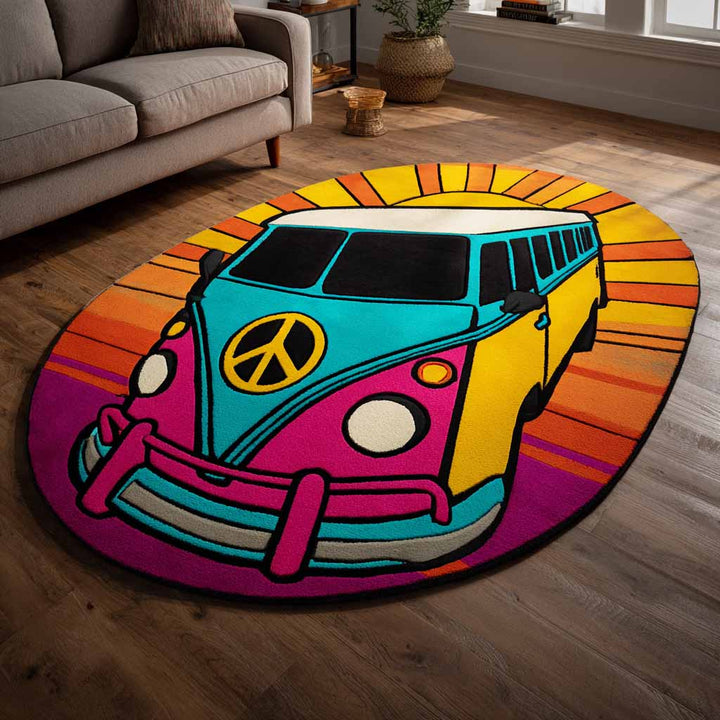 Alfombra de Área de Forma Personalizada Retro Ride