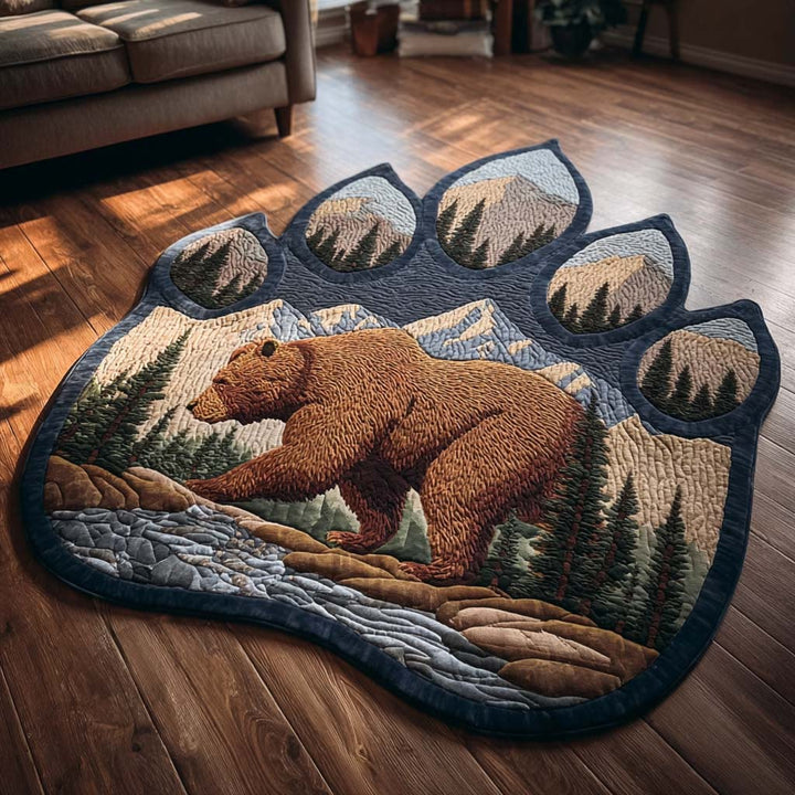 Alfombra de Área Personalizada en Forma de Oso de Ribera