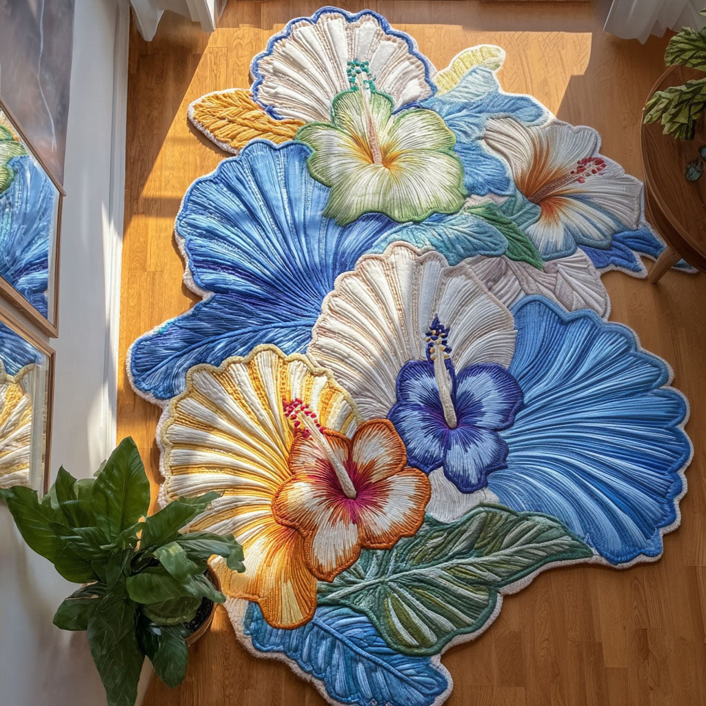 Alfombra de Área de Forma Personalizada Hibisco Real