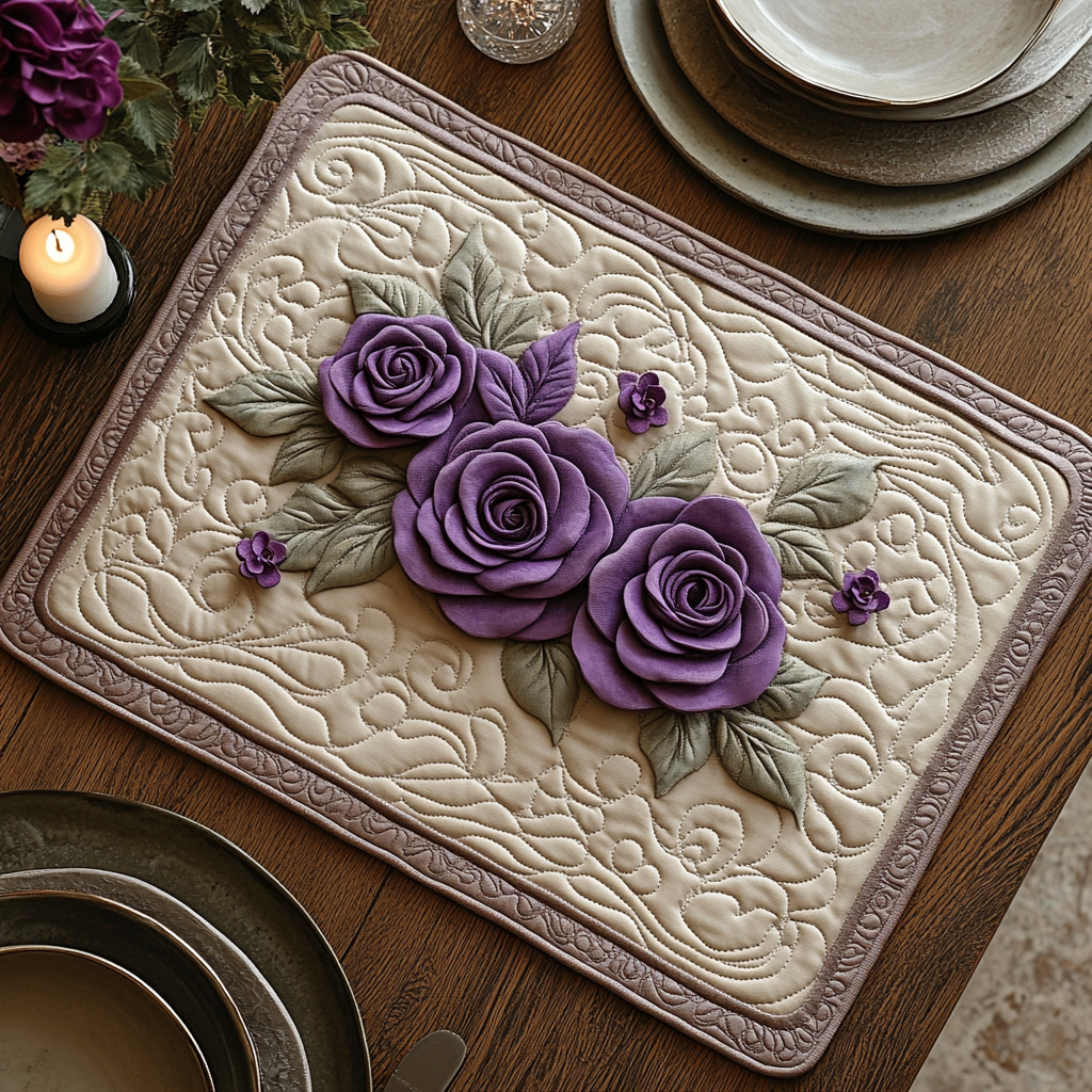Mantel Individual Acolchado Royal Petals
