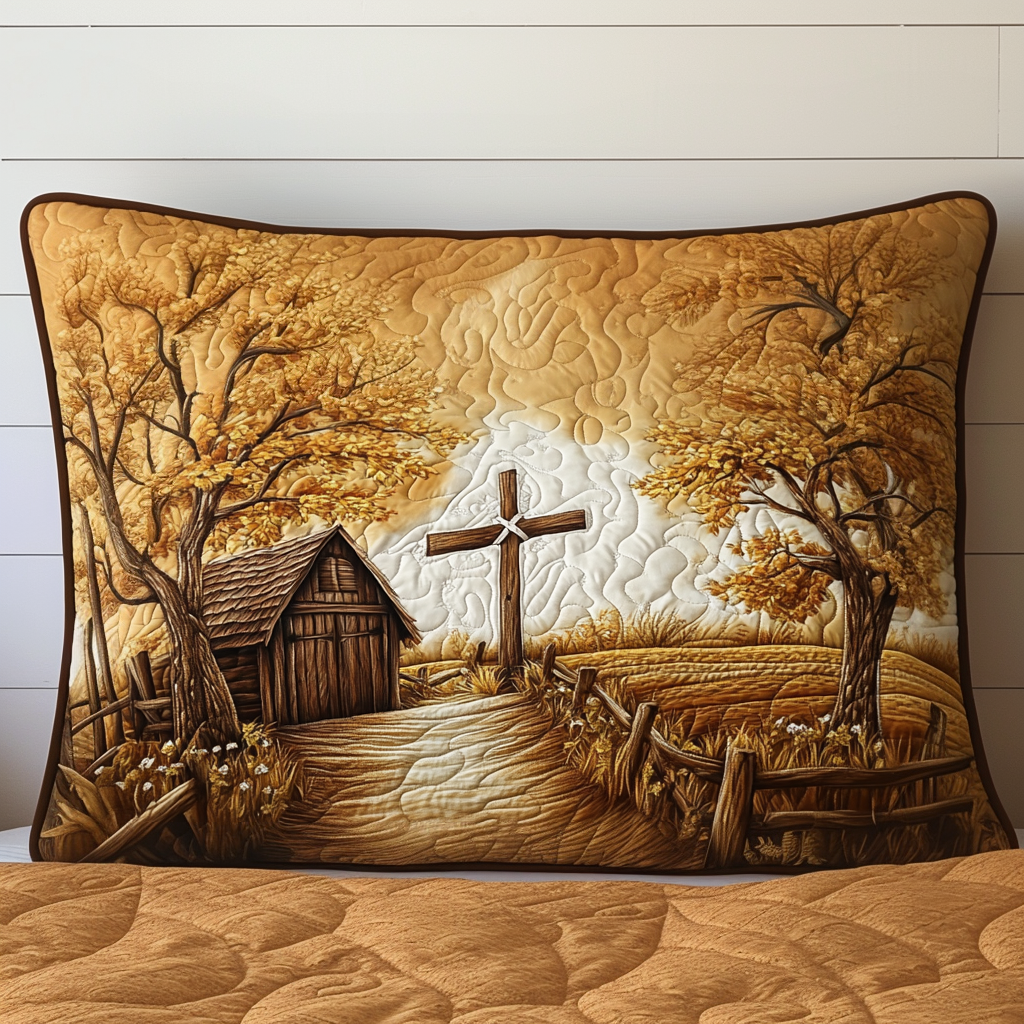 Funda de Almohada de Cama Acolchada Rústica