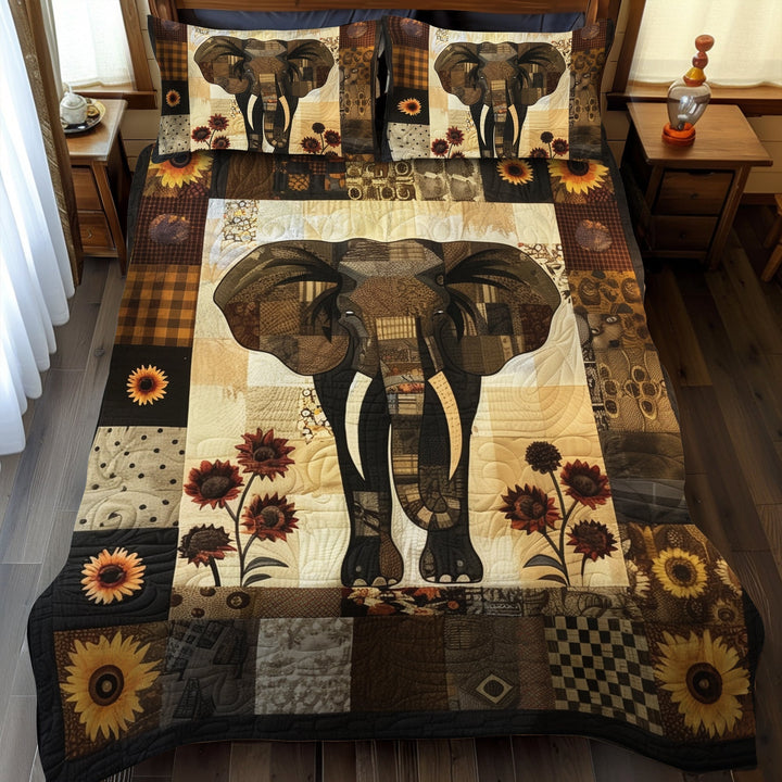 Juego de Ropa de Cama Acolchada de Elefante