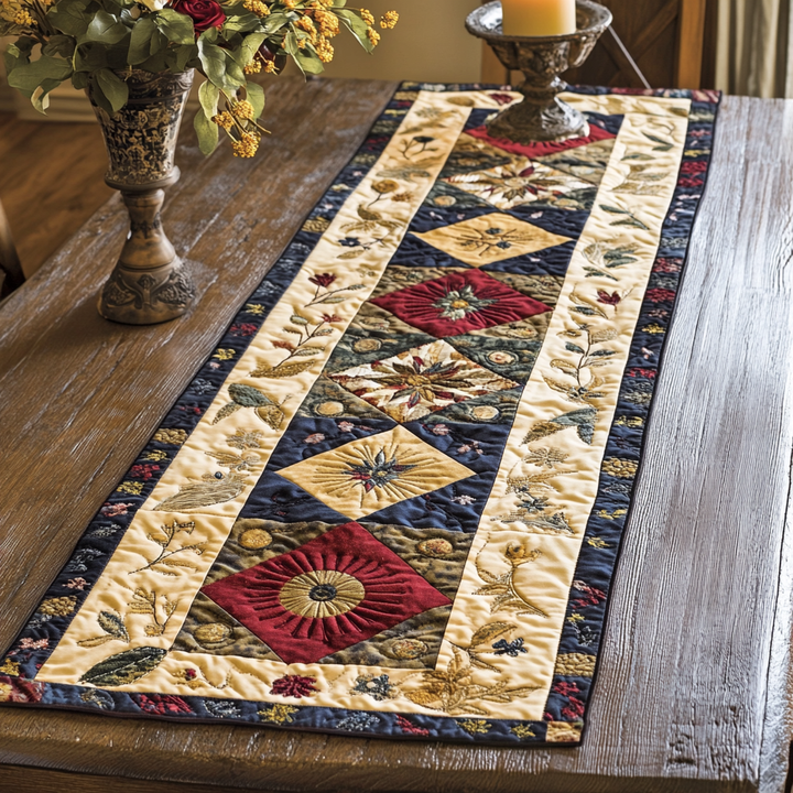 Caminito de Mesa Acolchado Belleza Rústica