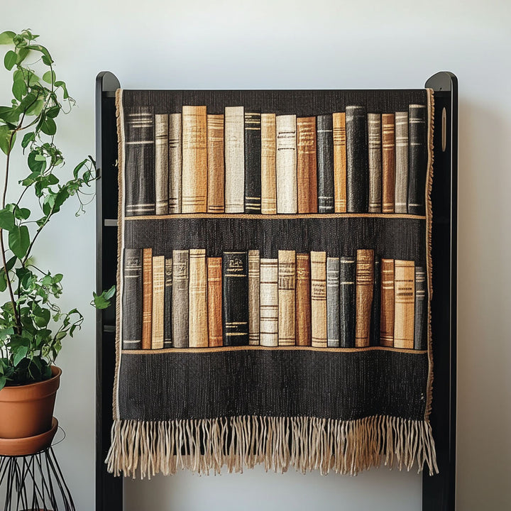 Manta Woven de Encanto Literario Rústico