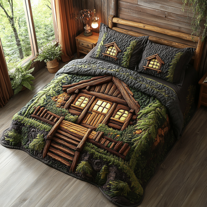 Juego de Ropa de Cama Acolchada de 3 Piezas Rustic Ridge