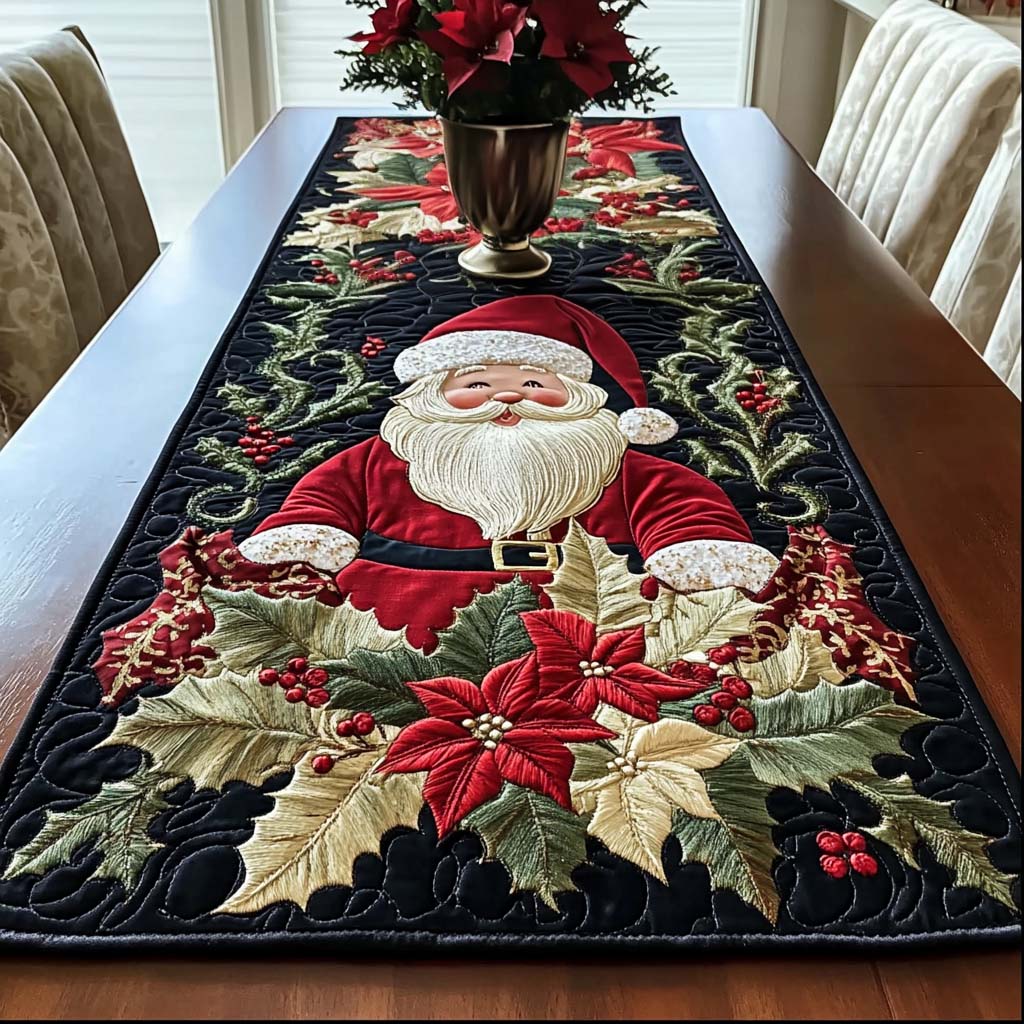 Caminito de Mesa Acolchado Santa Cheer