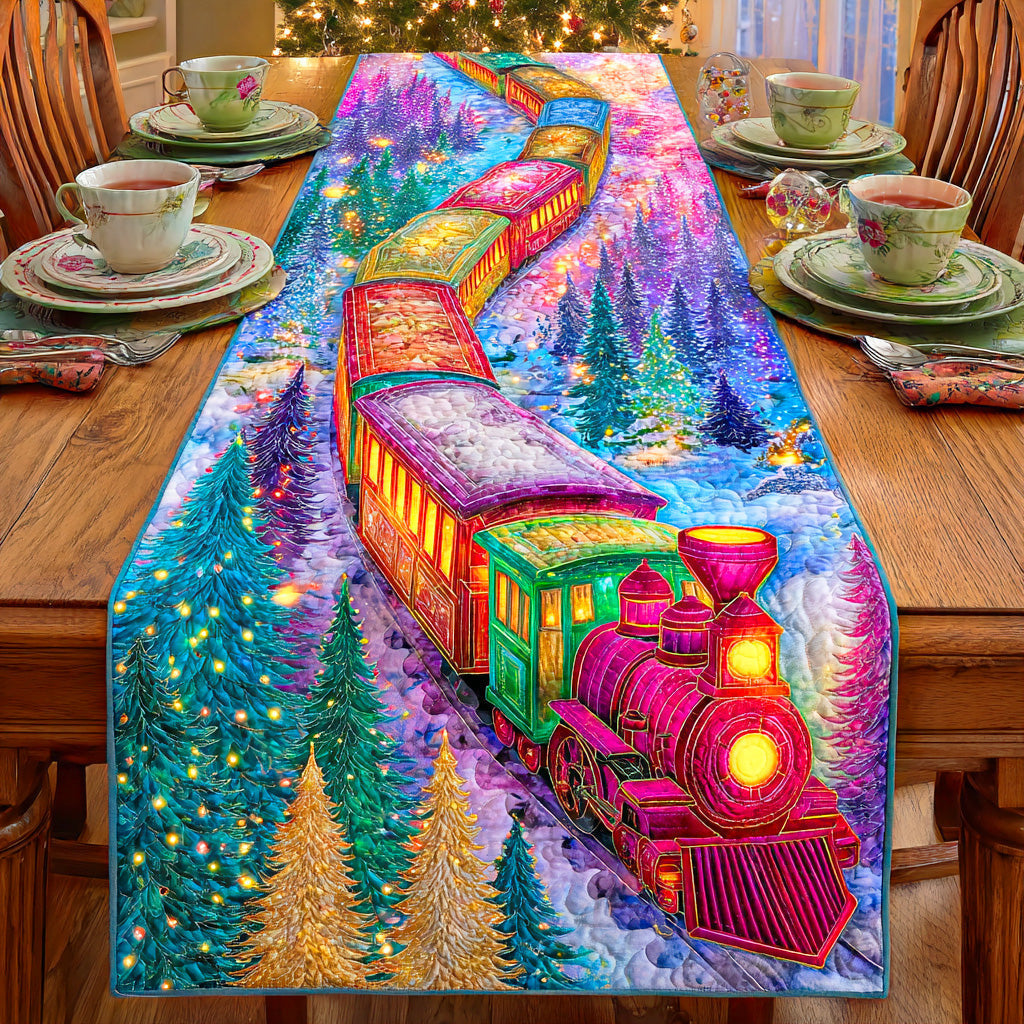 Caminito de Mesa Acolchado de Tren de Vacaciones