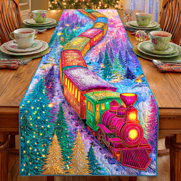 Caminito de Mesa Acolchado de Tren de Vacaciones
