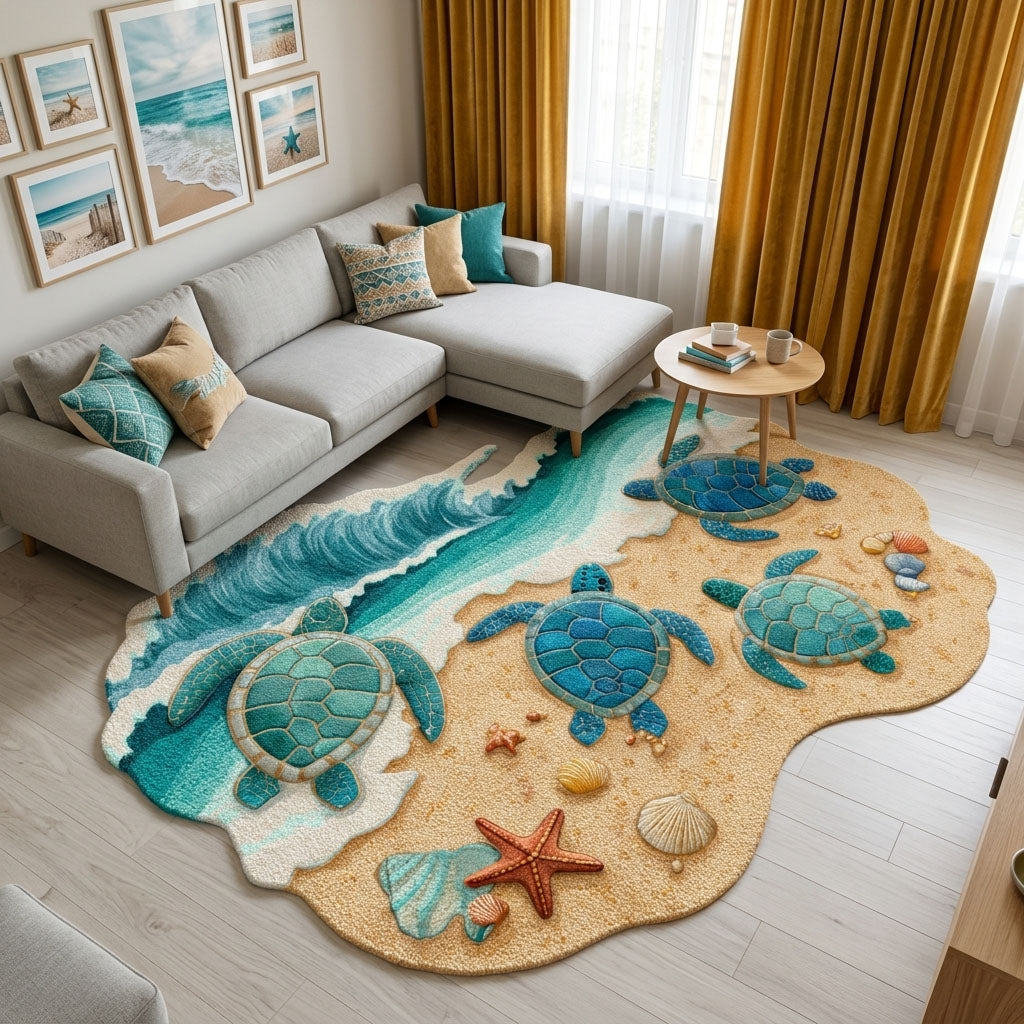 Alfombra de Área de Forma Personalizada Sea Mosaic