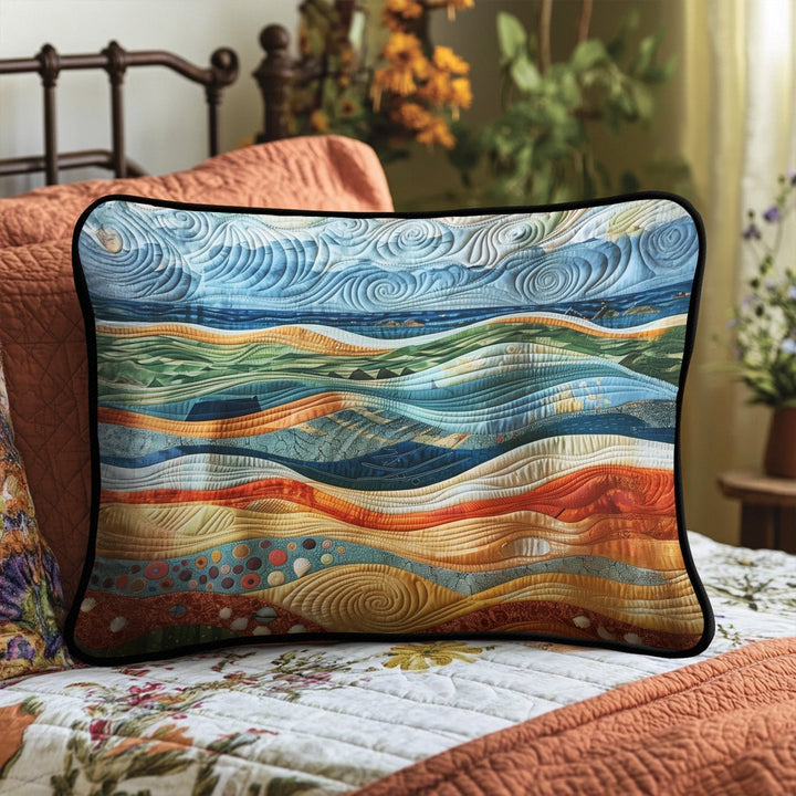 Funda de Almohada de Cama Acolchada Serenidad Espuma de Mar