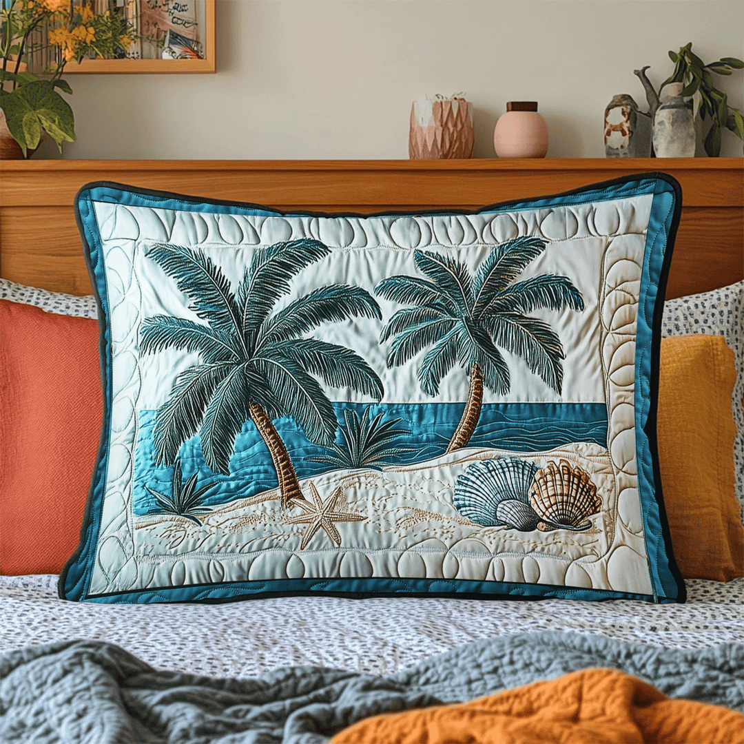 Funda de Almohada de Colcha de Conchas Marinas