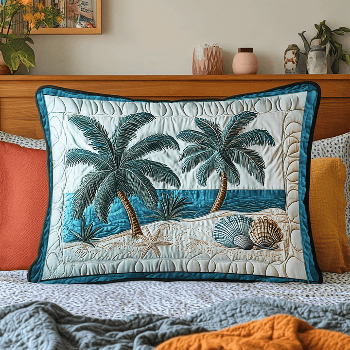 Funda de Almohada de Colcha de Conchas Marinas