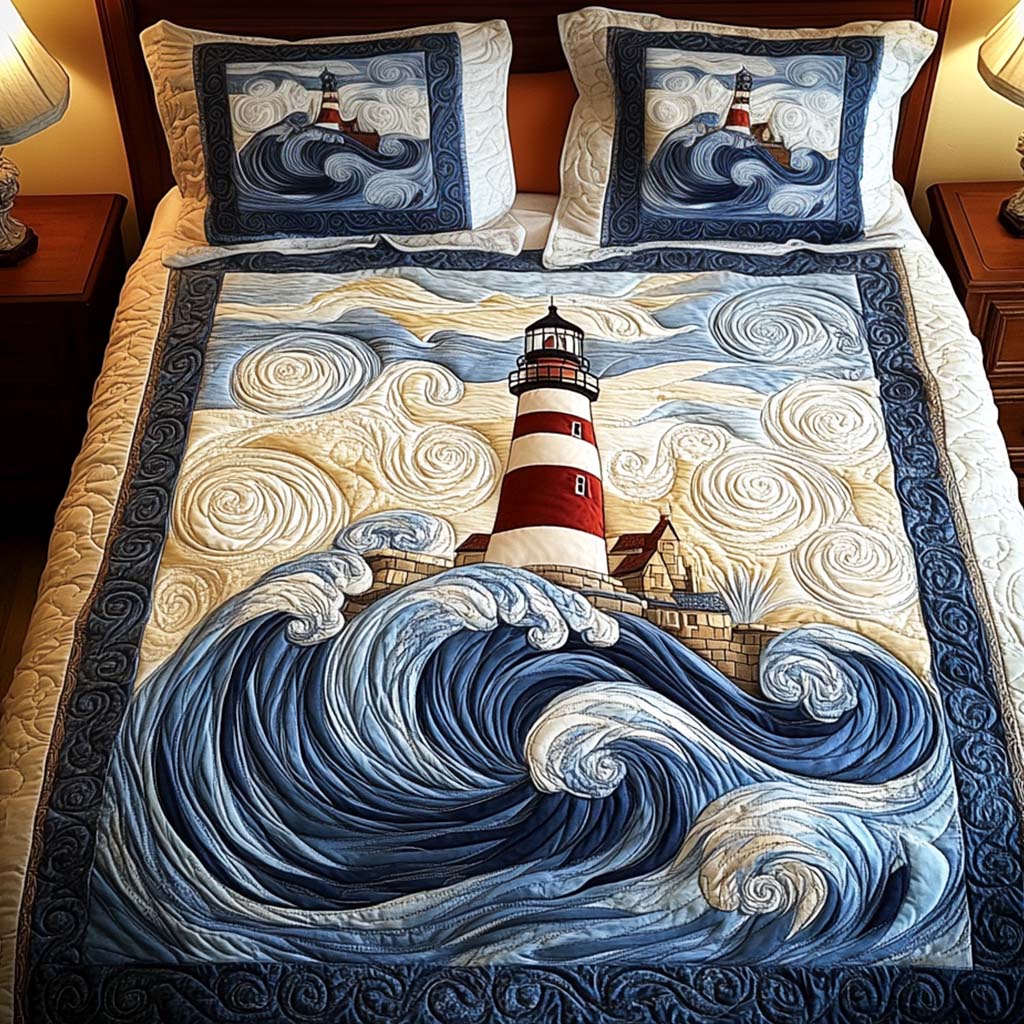 Juego de Ropa de Cama Acolchado de 3 Piezas Serene Sands