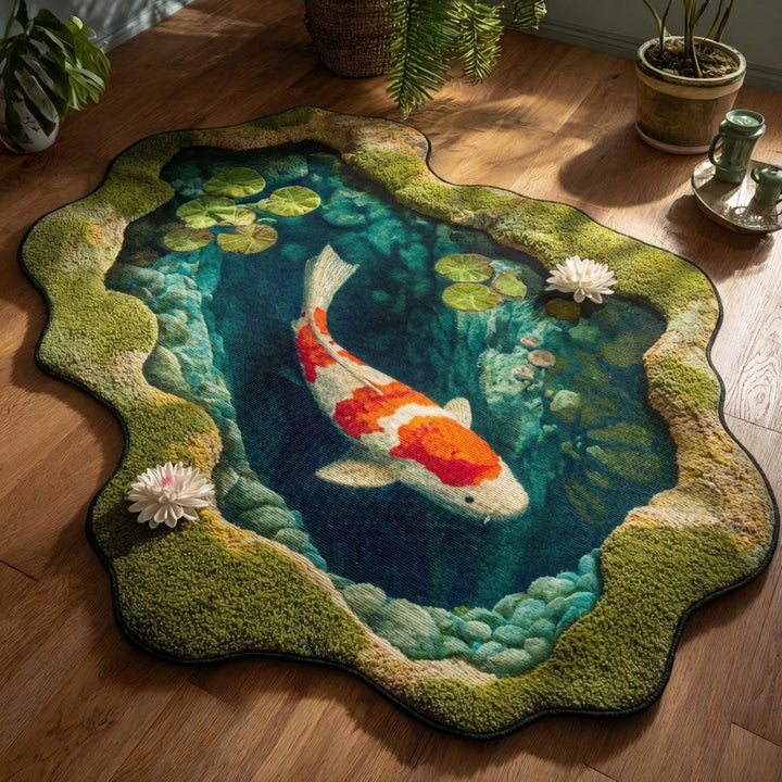 Alfombra de Área de Forma Personalizada Serenity Koi
