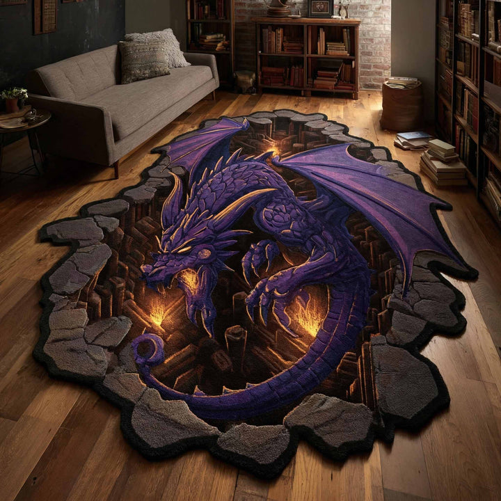 Alfombra de Área de Forma Personalizada Shadow Flame