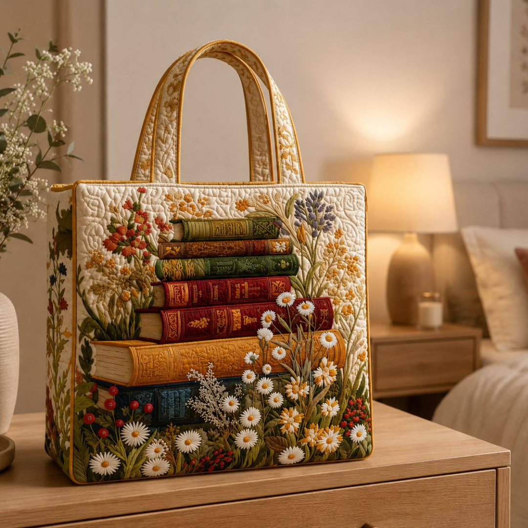 Bolso Tote Acolchado - Patrón Floral