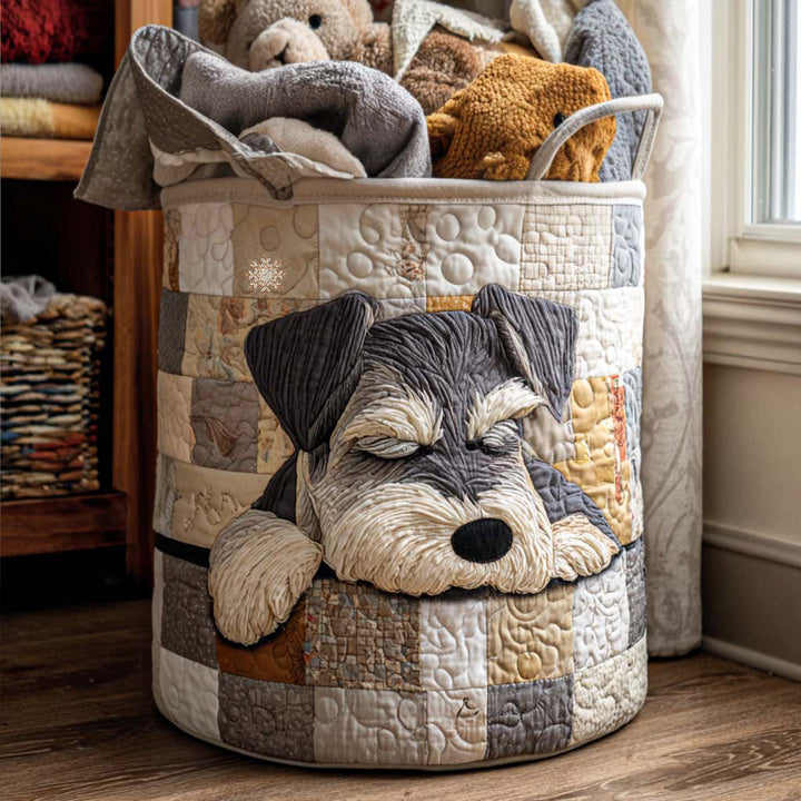 Cesta de Ropa Acolchada Schnauzer Dormilón