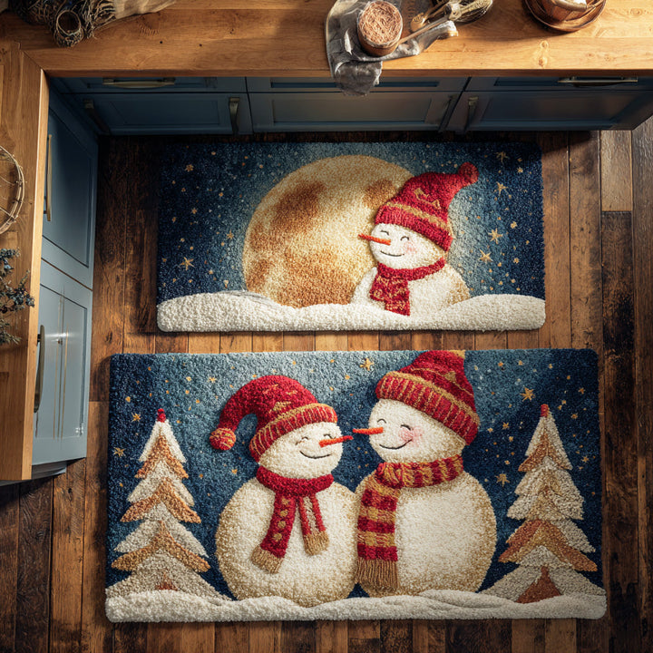 Alfombra de Cocina Sonrisa de Día de Nieve
