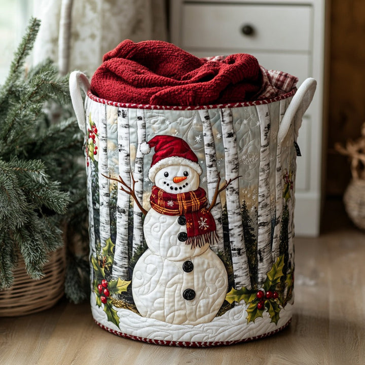 Cesta de Ropa Acolchada de Navidad