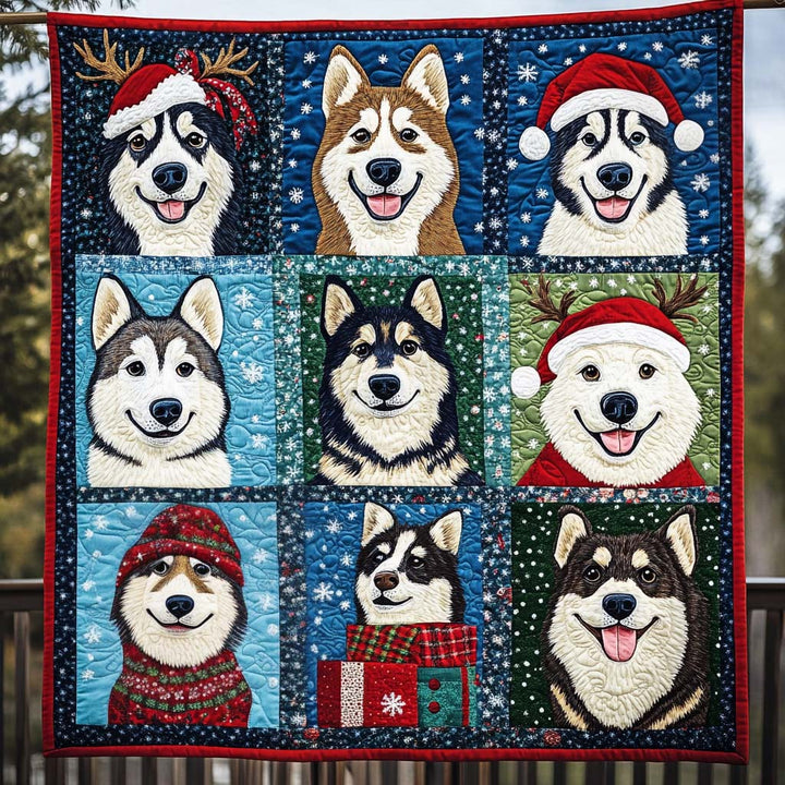 Manta Acolchada Snowy Husky Delight