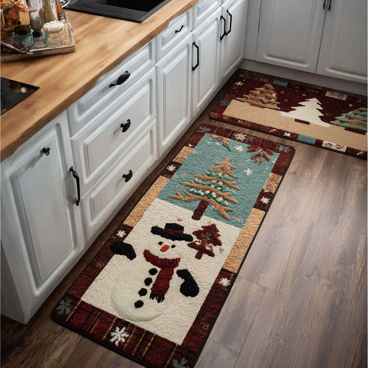 Alfombra de Cocina con Brillo de Árbol Nevado