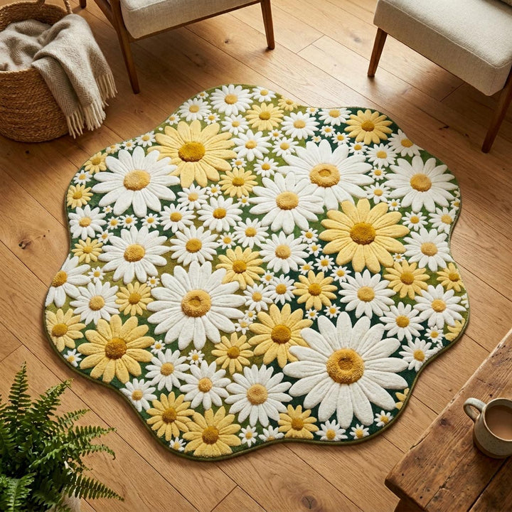 Alfombra de Área de Forma Personalizada Daisy Suave