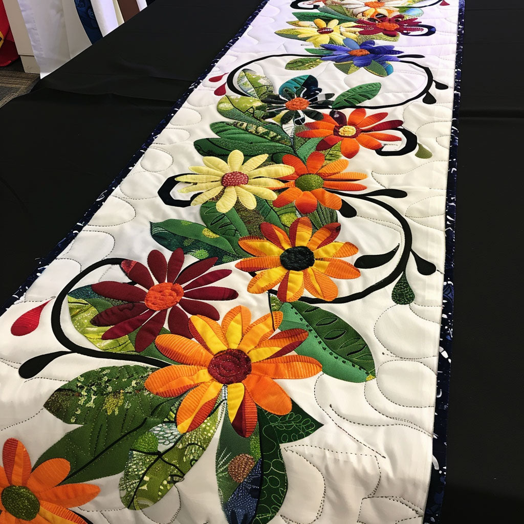 Caminito de Mesa Acolchado Floral de Primavera