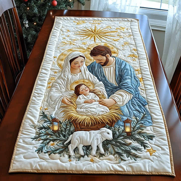 Caminito de Mesa Acolchado Estrella de Belén