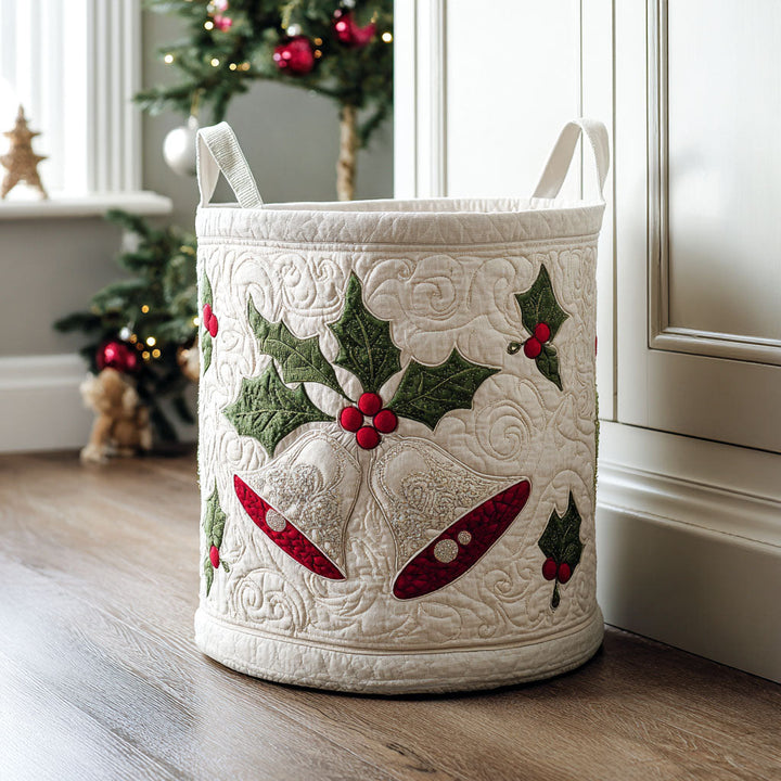 Cesta de Ropa Acolchada de Navidad