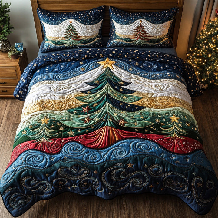 Juego de Ropa de Cama Acolchada de 3 Piezas Navidad