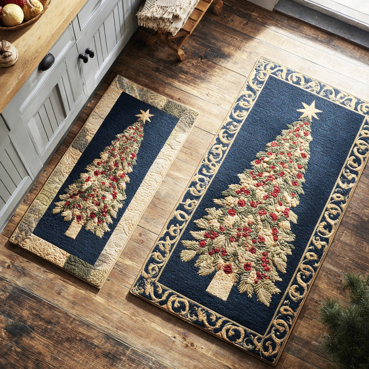 Alfombra de Cocina Starry Evergreen Night