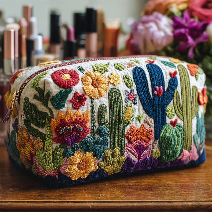 Bolsa de Maquillaje Acolchada Suculenta