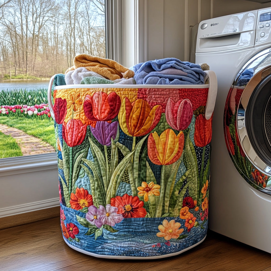 Cesta de Ropa Acolchada "Summer Blossom"