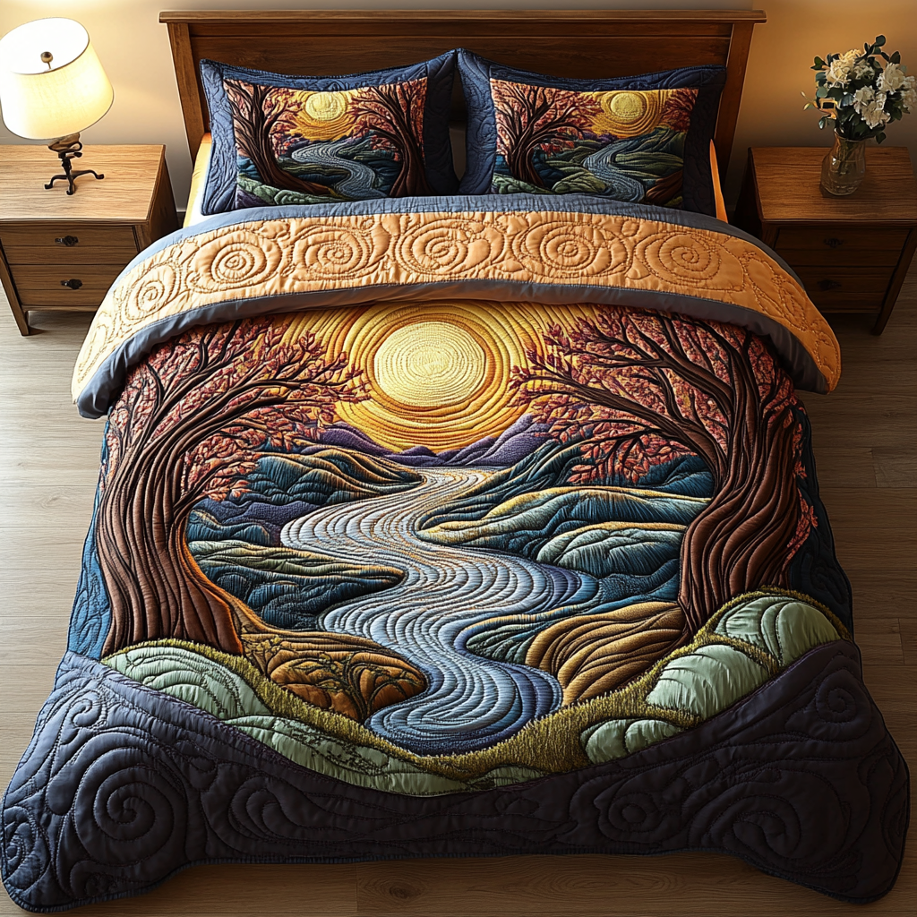 Conjunto de Ropa de Cama Acolchado Sunbeam Serenity de 3 Piezas