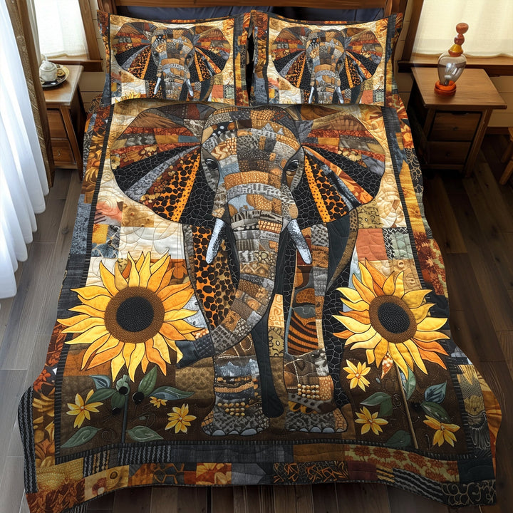Juego de Ropa de Cama Acolchada de Elefante